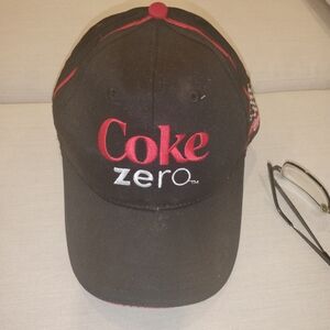 Coke Zero 2008 Black Daytona 400 Victory Lane adj Hat Klye Busch was winner VTG